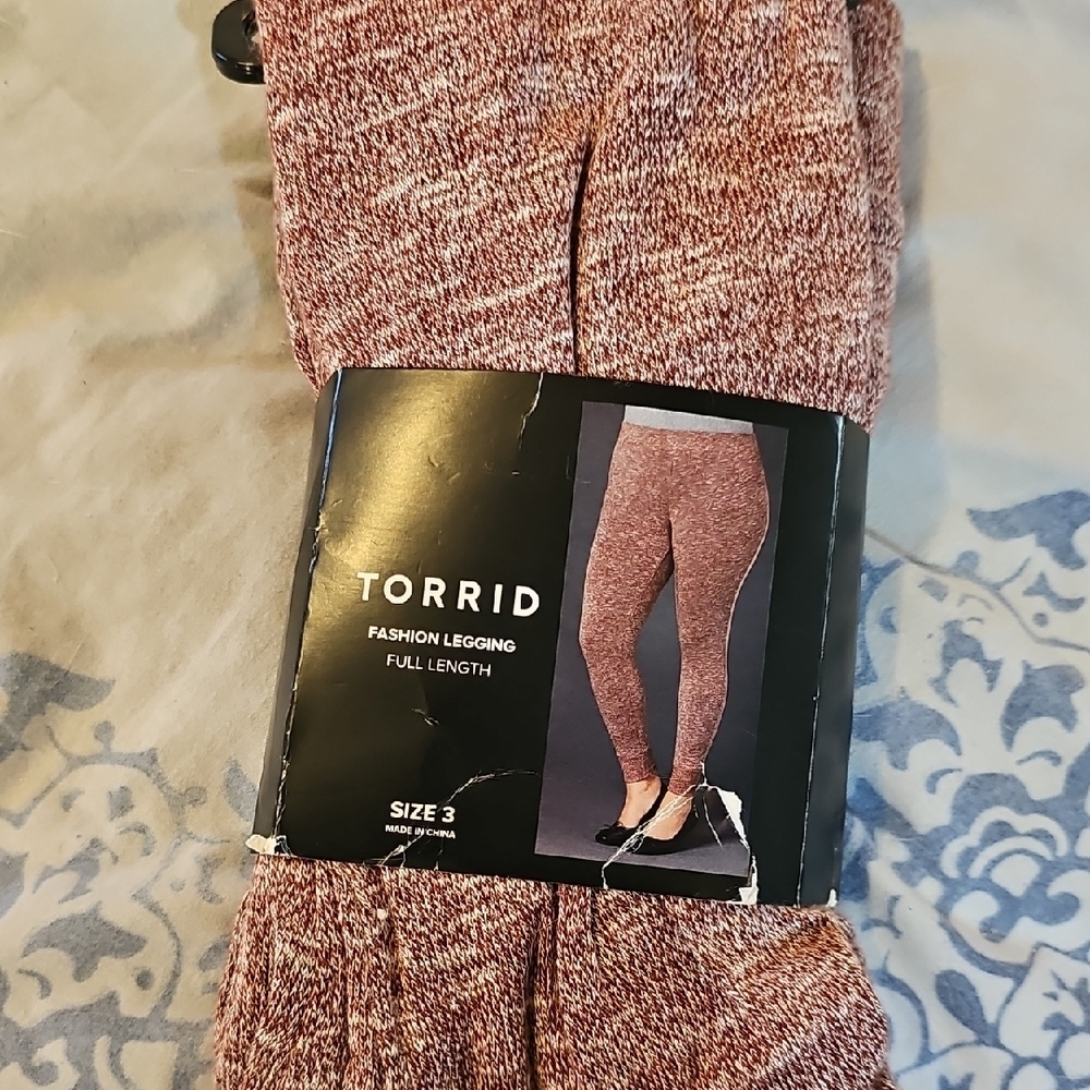 Torrid Red Leggings Soft Stretch Knit